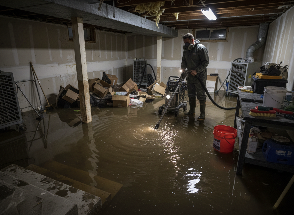 Basement flood cleanup in Marina Del Rey