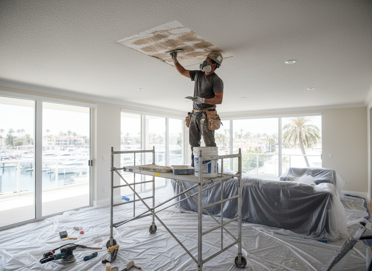 Ceiling water damage repair in Marina Del Rey