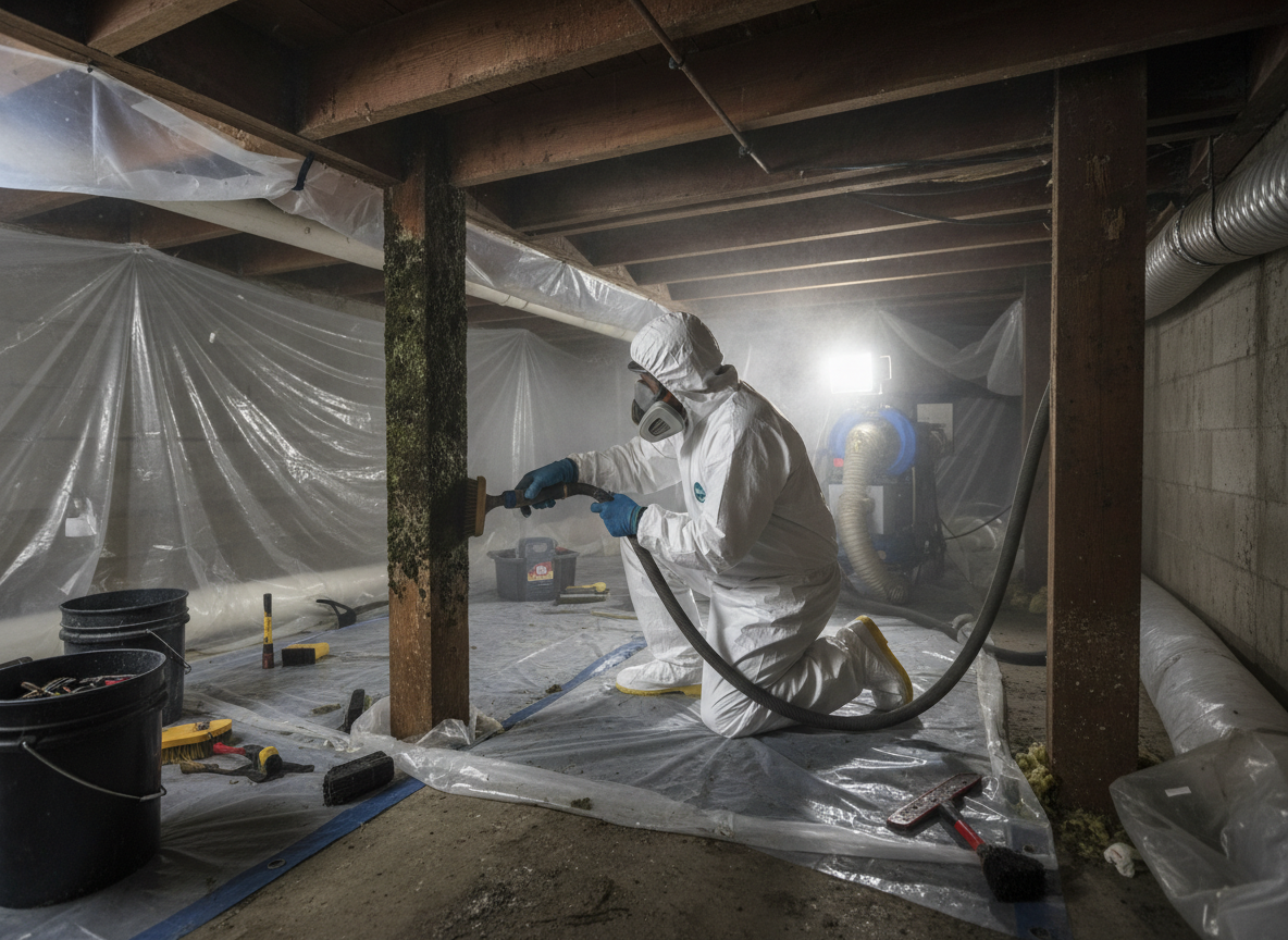 crawl space mold removal in Marina Del Rey